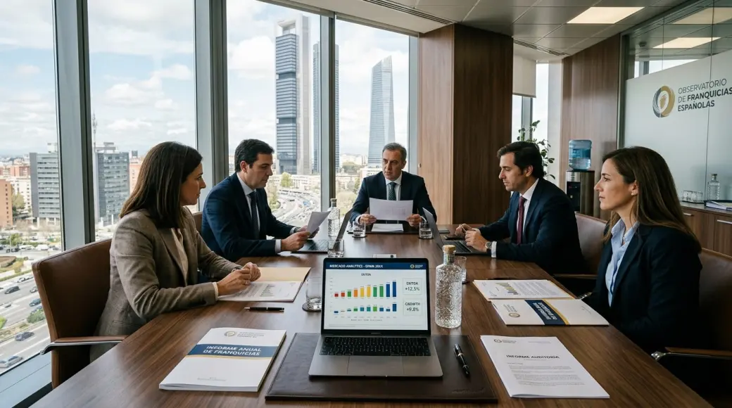Abrir franquicias Auditoría técnica y financiera con datos oficiales del Registro Mercantil. Modelo 0 € CPL: sin venta de datos a intermediarios ni comisiones por lead. Mesa ejecutiva de auditoría financiera del Observatorio de Franquicias en Madrid. Análisis independiente y ratios de rentabilidad auditados por AbrirFranquicias.es