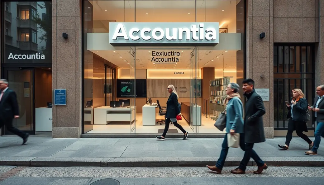 Imagen corporativa y análisis financiero de Franquicia Acountia: Inversión, Cánones y Requisitos [2026]