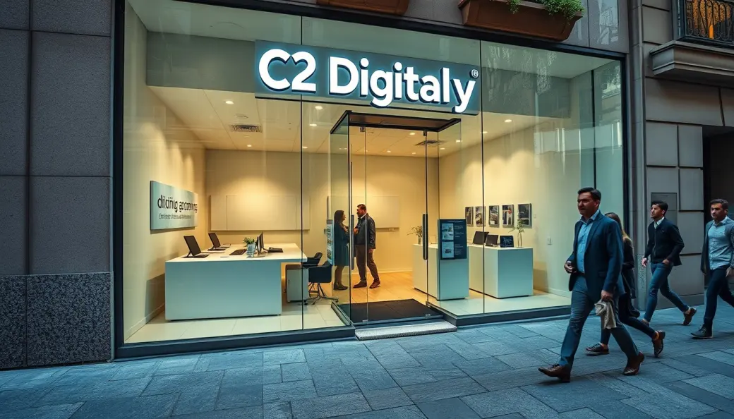 Imagen corporativa y análisis financiero de Franquicia C2 Digital Agency: Inversión, Cánones y Requisitos [2026]