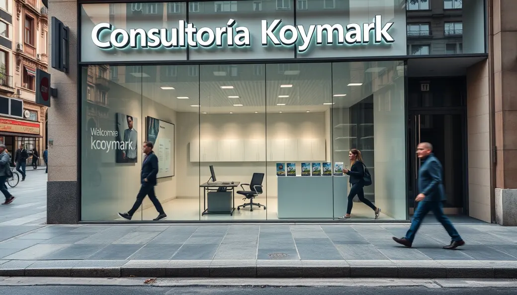 Imagen corporativa y análisis financiero de Franquicia Consultoría Koymark: Inversión, Cánones y Requisitos [2026]