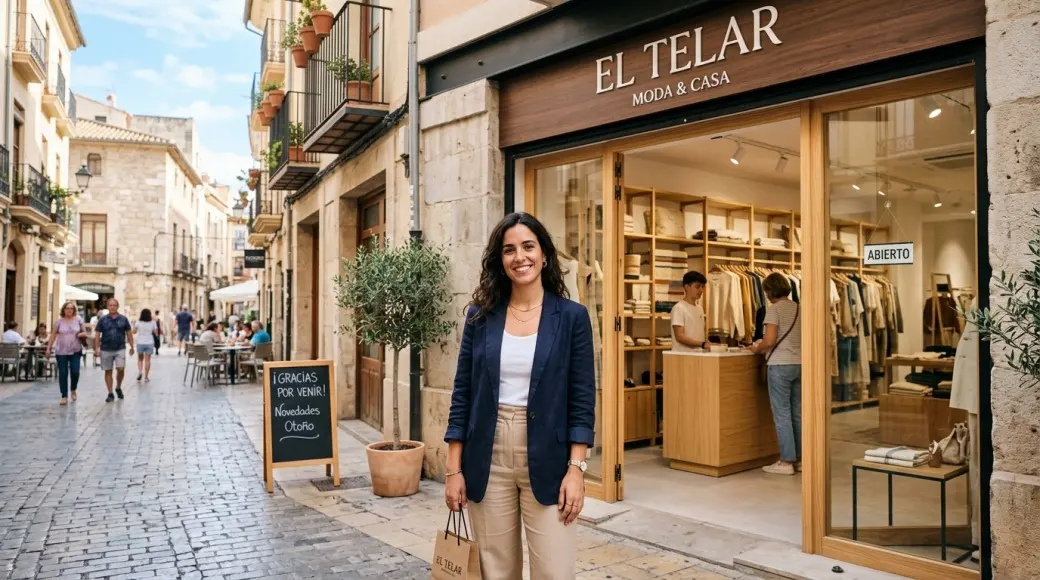 Emprendedor al frente de su propio establecimiento comercial en régimen de franquicia de autoempleo en España. Análisis financiero por AbrirFranquicias.es