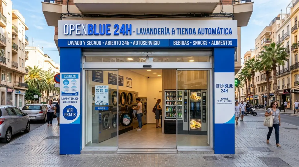 Franquicia OpenBlue24h: Inversión, Cánones y Lavandería con Vending [2026]