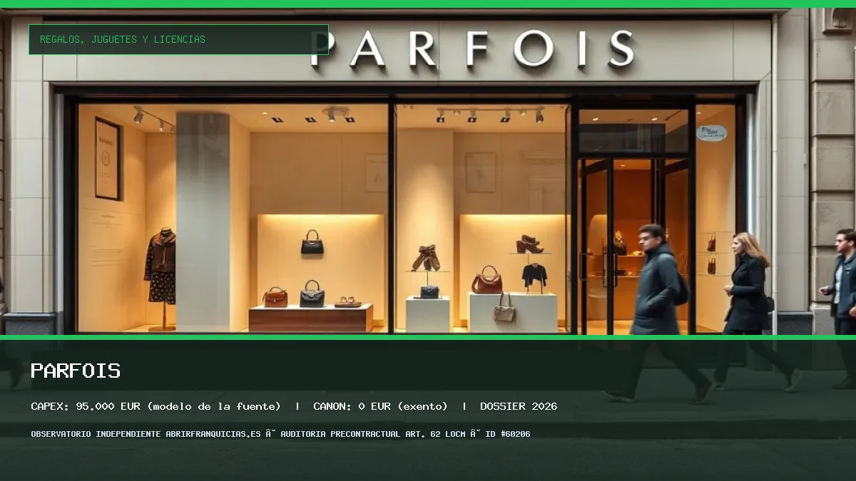 Parfois vs Misako: Comparativa de Inversión, Márgenes y Condiciones de Franquicia [2026] (Parfois - 95.000 € (modelo de la fuente))