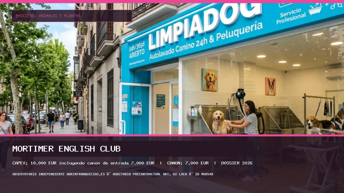 Franquicia Mortimer English Club: Inversión, Canon, Requisitos y Rentabilidad [2026] (Mortimer English Club - 10.000 € incluyendo canon de entrada 7.000 €)