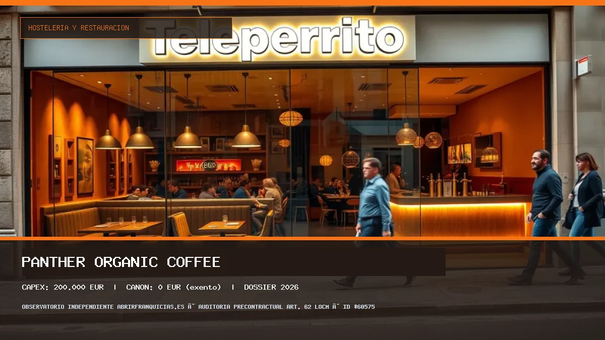 Franquicia PANTHER ORGANIC COFFEE: Inversión, Canon, Requisitos y Rentabilidad [2026] (PANTHER ORGANIC COFFEE - 200.000 €)