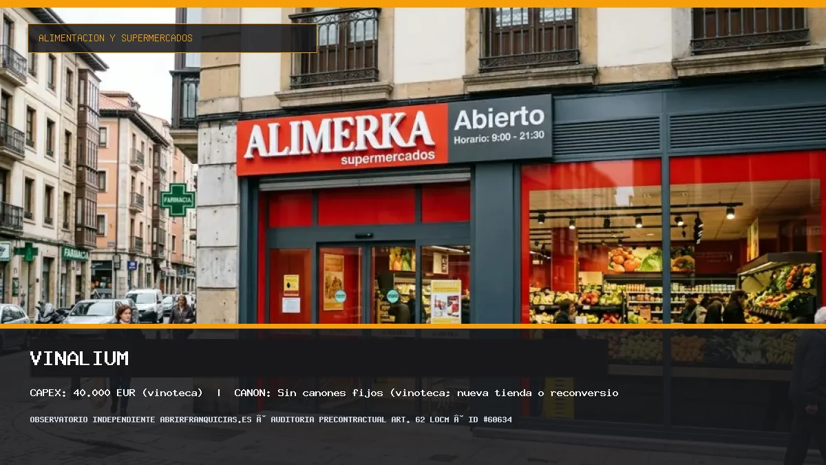 Franquicia VINALIUM: Inversión, Canon, Requisitos y Rentabilidad [2026] (VINALIUM - 40.000 € (vinoteca))