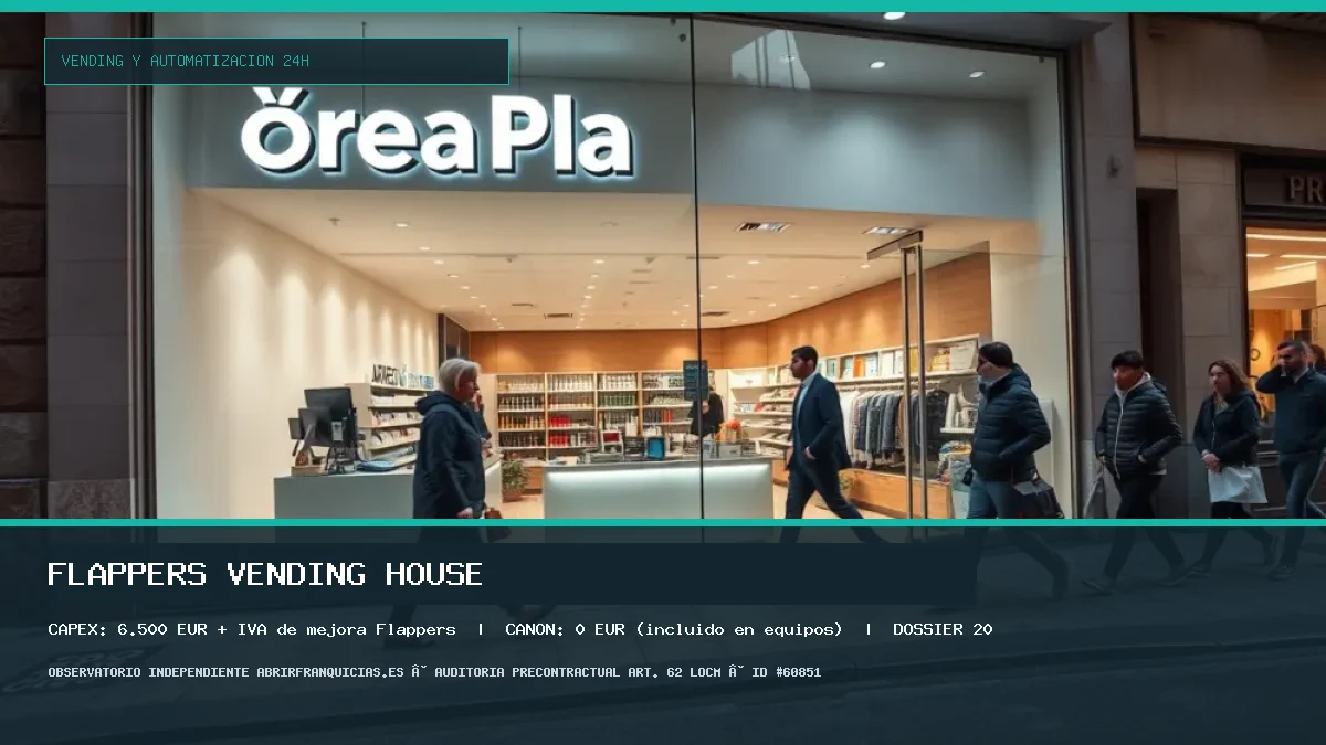 Franquicia FLAPPERS VENDING HOUSE: Inversión, Condiciones, Requisitos y Análisis [2026] (FLAPPERS VENDING HOUSE - 6.500 € + IVA de mejora Flappers)