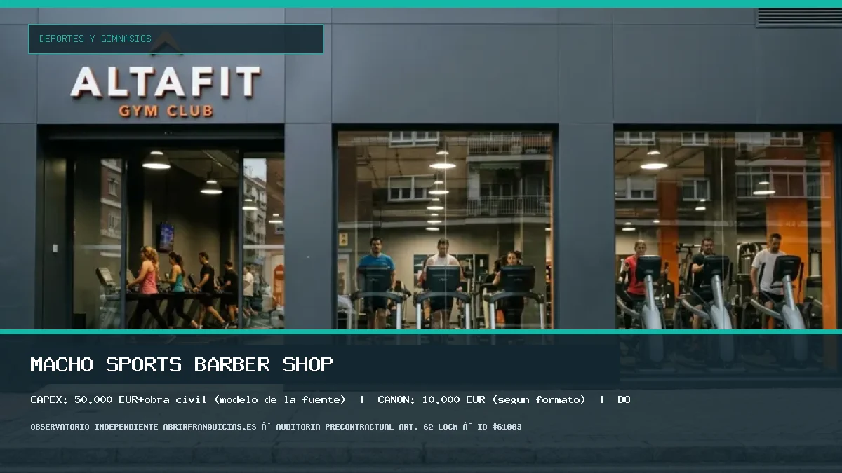 Franquicia MACHO SPORTS BARBER SHOP: Inversión, Condiciones, Requisitos y Análisis [2026]