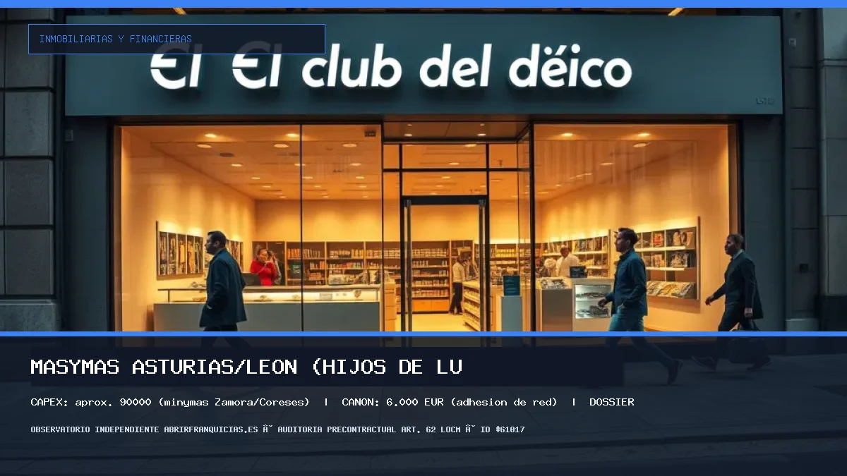 Franquicia MasyMas Asturias/León (Hijos de Luis Rodríguez): Inversión, Condiciones, Requisitos y Análisis [2026]