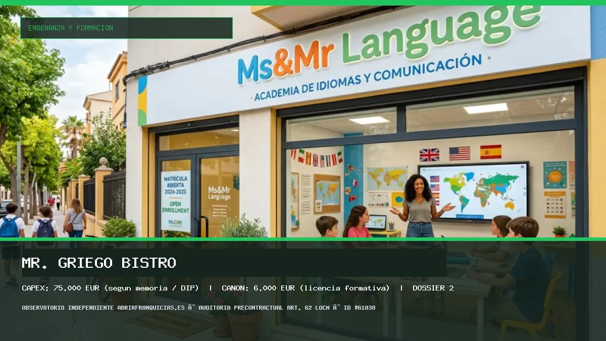 Franquicia Mr. Griego Bistro: Inversión, Condiciones, Requisitos y Análisis [2026]