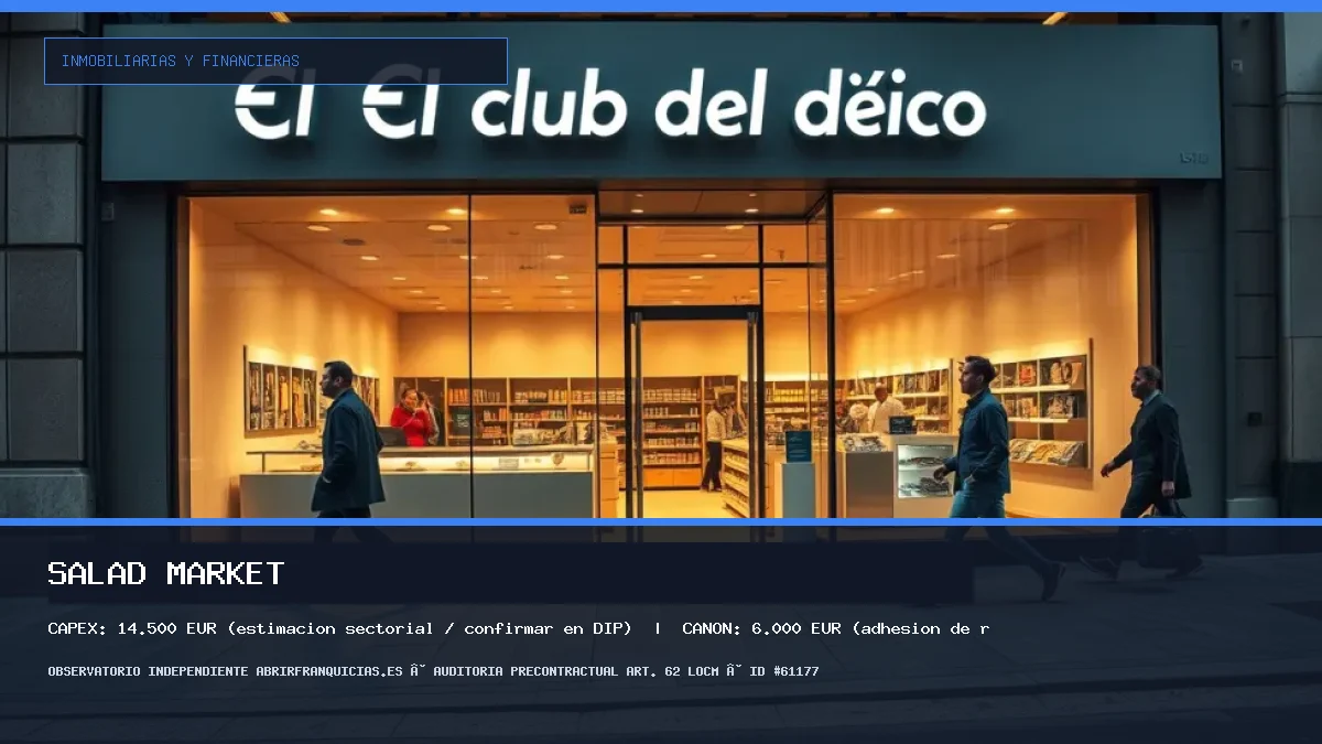 Franquicia SALAD MARKET: Inversión, Condiciones, Requisitos y Análisis [2026]