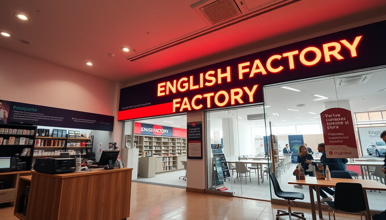 Alumnos y profesor en aula con pizarra interactiva de academia de inglés English Factory