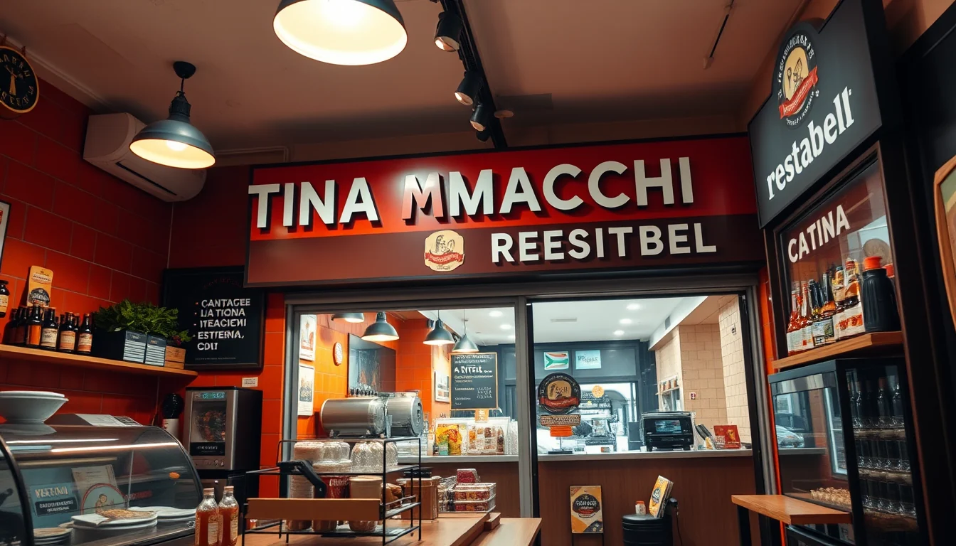 Comedor interior de franquicia de restaurante mexicano y mediterráneo con cocina abierta